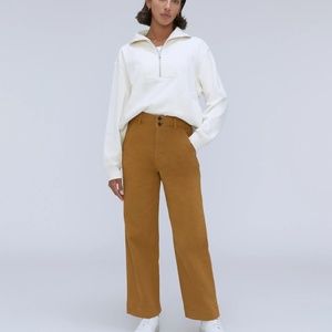 Everlane Organic Wide-Leg Pant in Tapenade NWT Size 2